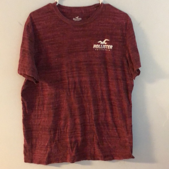 Hollister California Red Heathered Graphic Logo Shirt - 2 - Picture 2 of 9